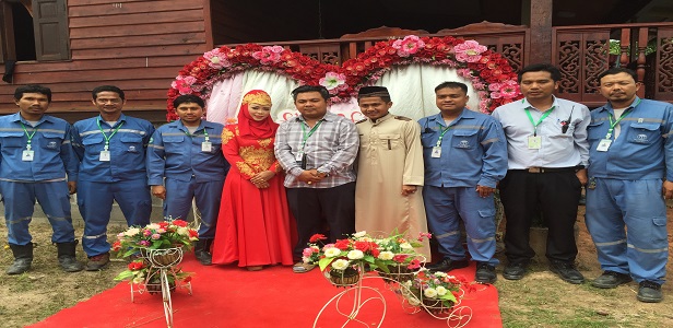 บริษัท สงขลา ไบโอแมส จำกัด ร่วมงานแต่งคุณสมโชค หมัดเหล็ม พนักงานบริษัท
